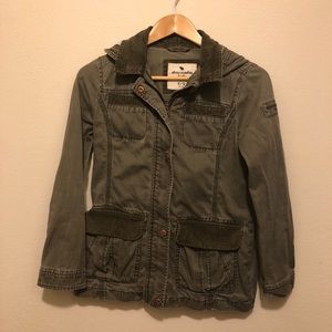 abercrombie kids army green jacket
